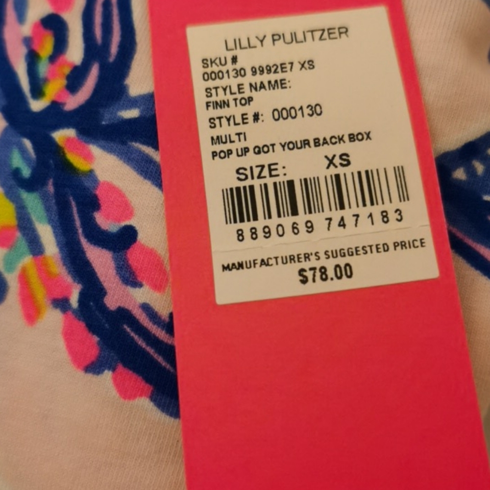 NWT Lilly Pulitzer Finn Top XS,M, XL - Picture 14 of 15